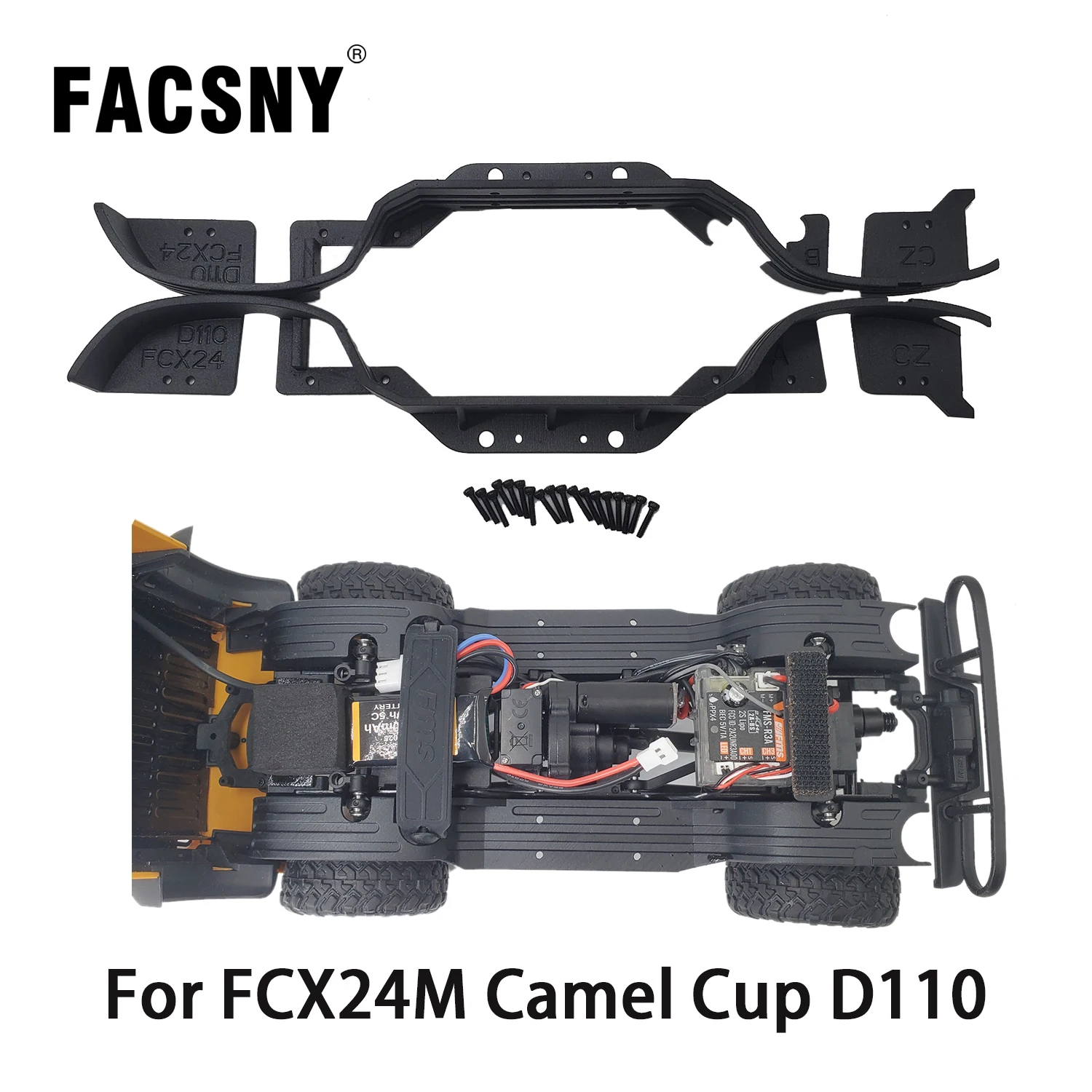 

FMS FCX24M D110 имитация 3D печати внутренняя подкладка крыла для 1/24 RC Crawler Camel Cup Land Rover Defender D110 запчасти для грузовиков