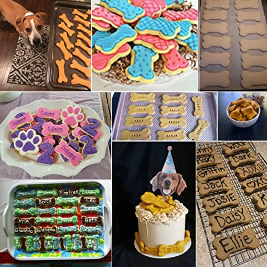 Dog Bone Ce Cutters Bone Shape Ce Cutters 4 Pcs/Set Dog Treats Ce Cutter Hade Dog Biscuit Treats Cutters Plastic Dferent Sizes