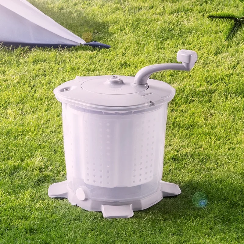 Manual Washing Machine Wash Spin All In One Portable Hand Crank Laundry Device No Power For Dorm Home