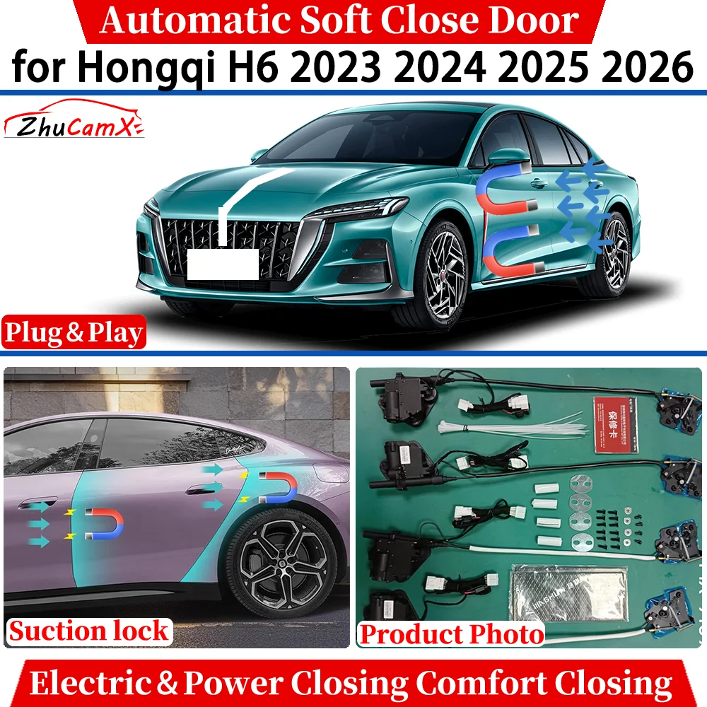ZhuCamX for Hongqi H6 2023 2024 2025 2026 Automatic Soft Close Door Electric Power Comfort Closing Suction lock Quiet System