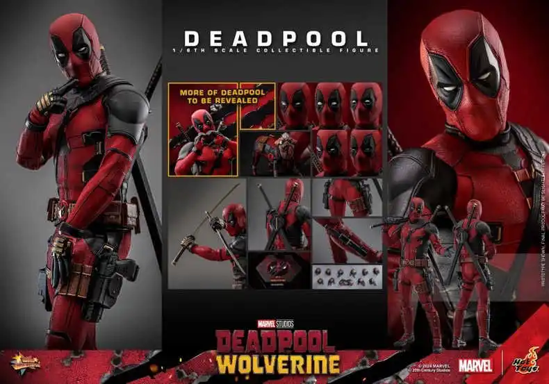 

Hot Toys 1/6 Scale Marvel Ht Deadpool & Wolverine Deadpool Mms746 Anime Action Figure Model Garage Kit Toy Kids Christmas Gifts