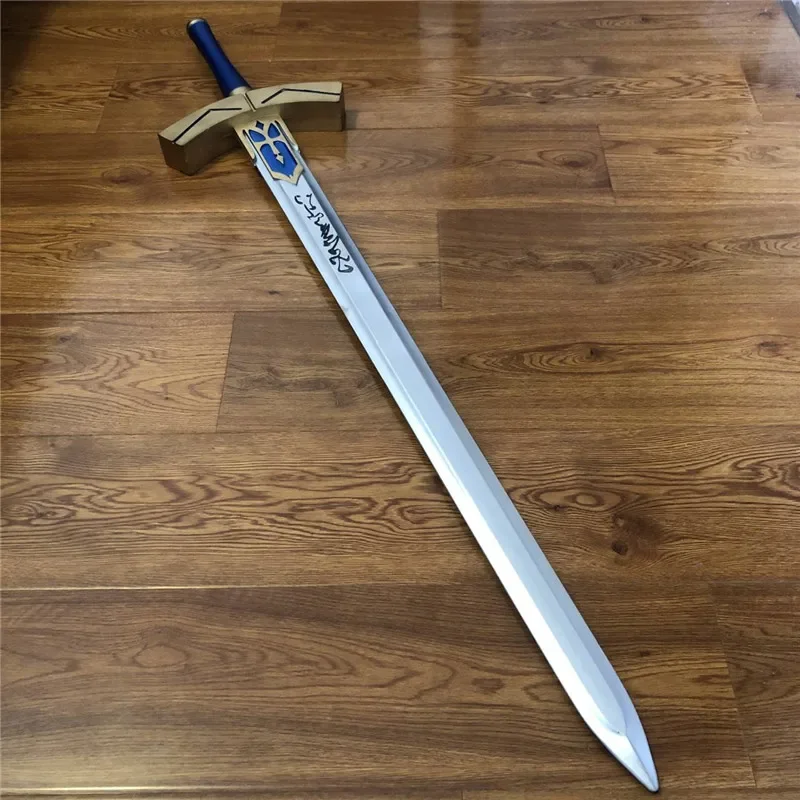 Espada de sable de noche de 80cm, espada Excalibur negra y blanca, Arma de utilería para Cosplay de PU