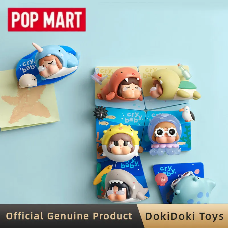 POPMART Crybaby Cry Me An Ocean Serie Kühlschrankmagnet Blindbox Heimdekoration Kühlschrankmagnetfigur Geschenk für erwachsene Sammler