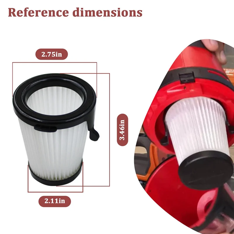 استبدال 49-90-1950 ملحقات أجزاء فلتر HEPA للمكنسة الكهربائية الجافة اللاسلكية 0850-20 (2 قطعة)