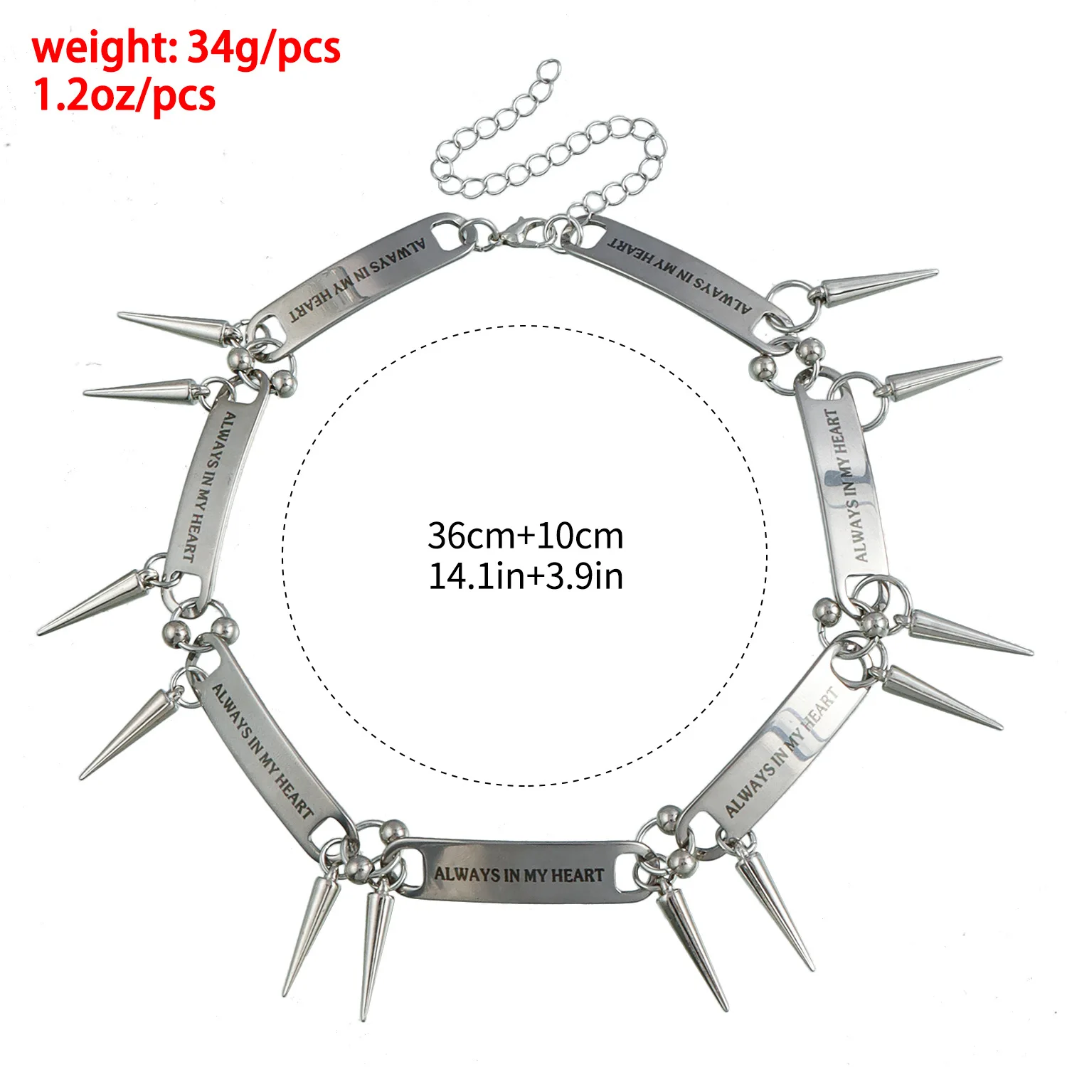 New Fashion Trend Accessories Heavy Metal Personality Cold Style Rivet Collar Punk Style Delicate Spice Choker Necklace