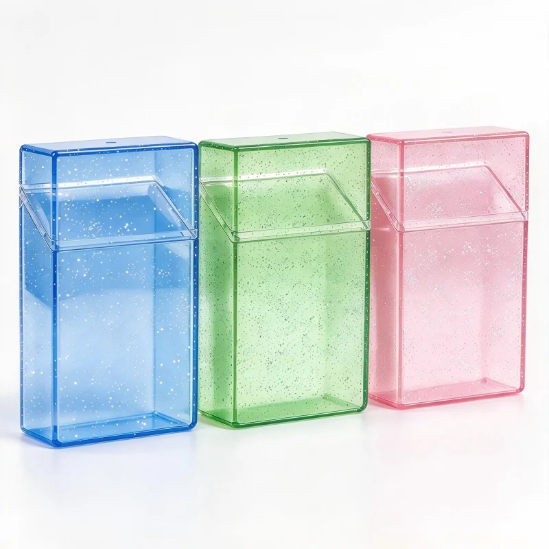 Stylish Holds 20 Cigarettes Storage Box Wrinkle Resistant Waterproof Holder Case Clear Anti-Dust Holder Box Flip up Smoking Tool