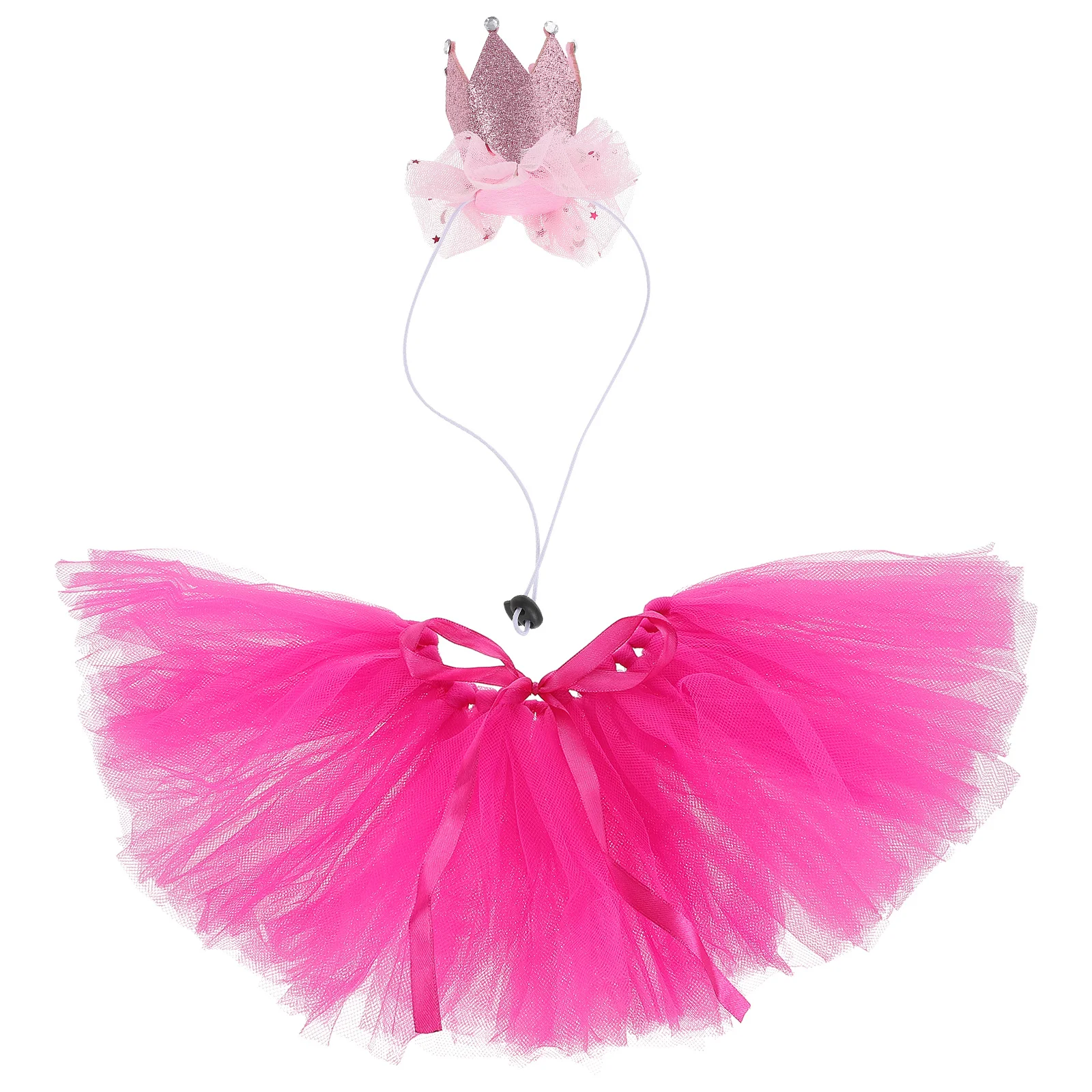 

1Set Pet Tutu Skirt Crown Set Adorable Fashion Gauze Dog Clothes for Special Occasion Photo Pet Costume Dog Skirt