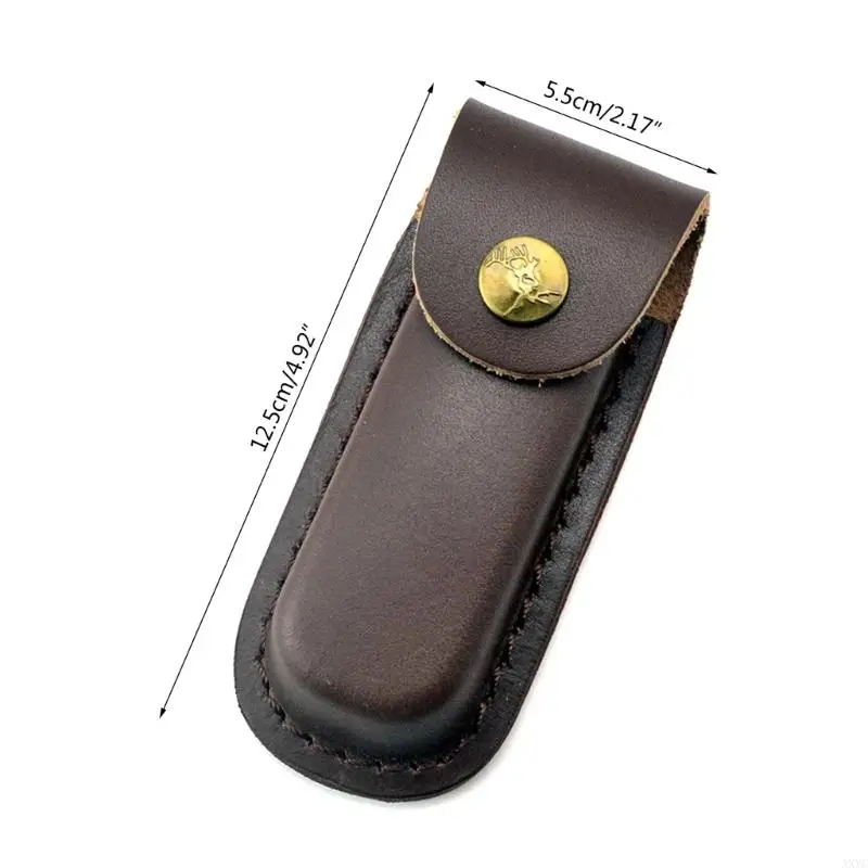 AXYC Portable Folding Knife Storage Sheath Pouches with Belt Loop Leathers Holsters view 6