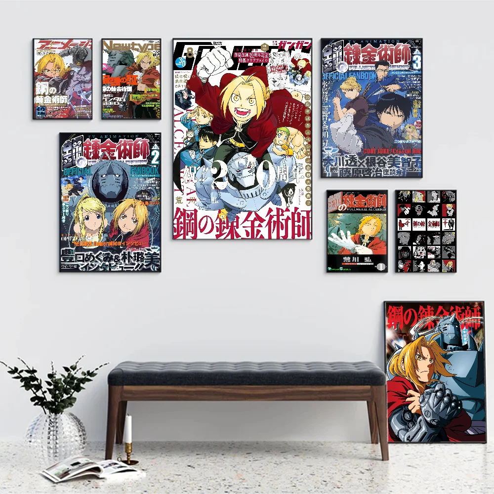 

Anime Fullmetal Alchemist Whitepaper Poster HD Quality Poster Wall Art Painting Study Room Wall Decor