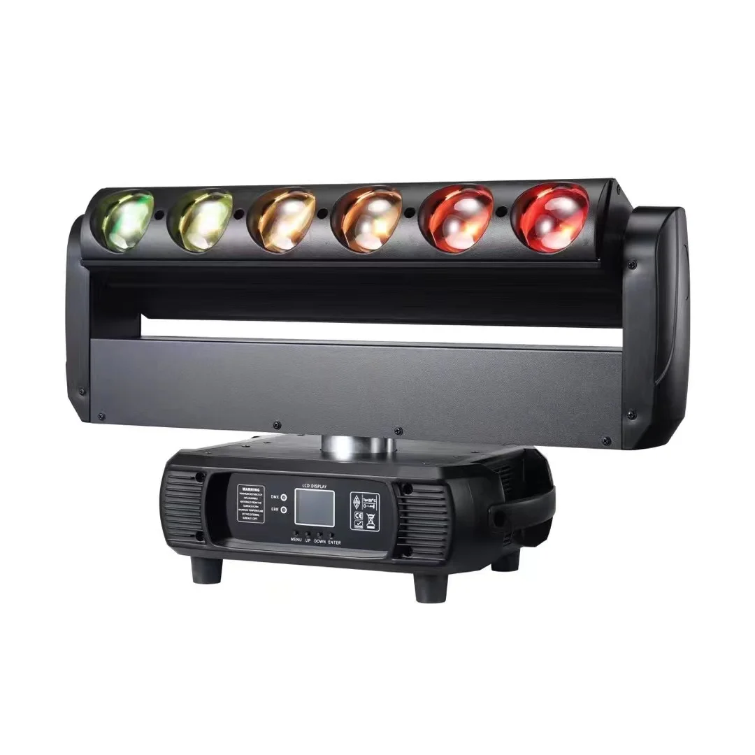 

New Arrival 6pcsx40W Full RGBW Color 4-in-1 LED Matrix Light Moving Head Stage Light DMX Control Aluminum Lamp for Nightclubs