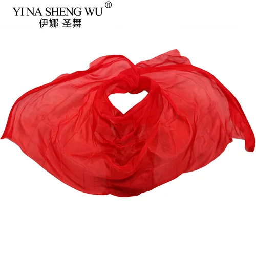 Imagen 2 del producto Velo de seda para danza del vientre para mujeres adultas, chal degradado personalizado, bufanda de rendimiento hecha a mano, 100% seda Real Natural