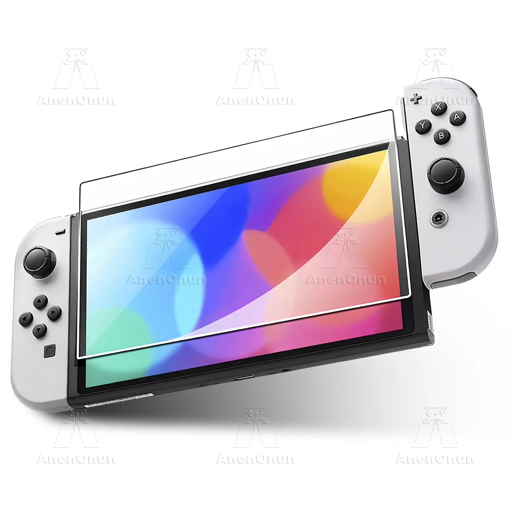 

HD Clear Screen Protector for Switch OLED Anti-Scratch Anti-Fingerprint Bubble-Free 2.5D Curved Edge Shatterproof Tempered Glass