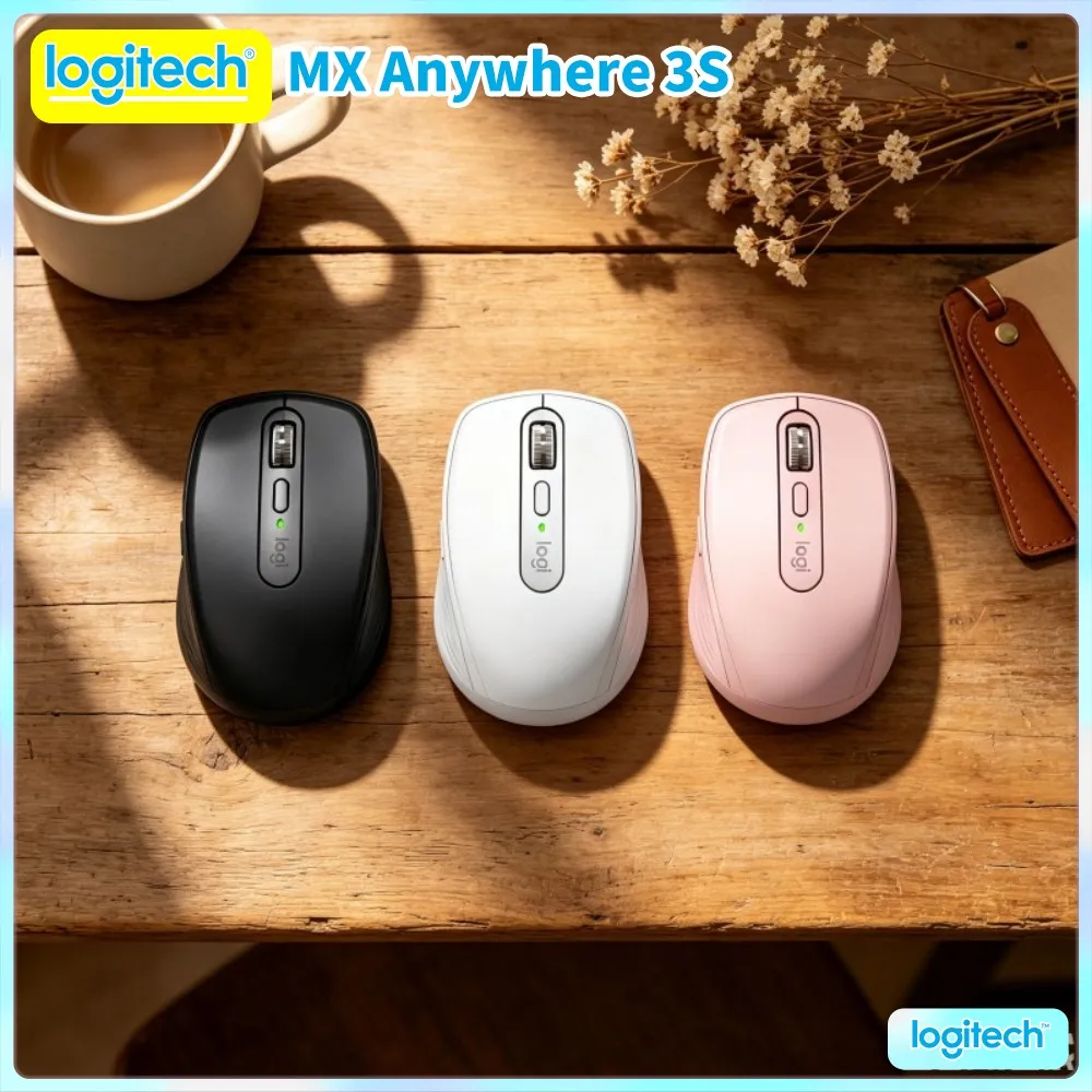 Premium Logitech MX Anywhere 3S - 8K DPI Darkfield, Magspeed Scroll, Silent Click, 3-Device Bluetooth For Home Office