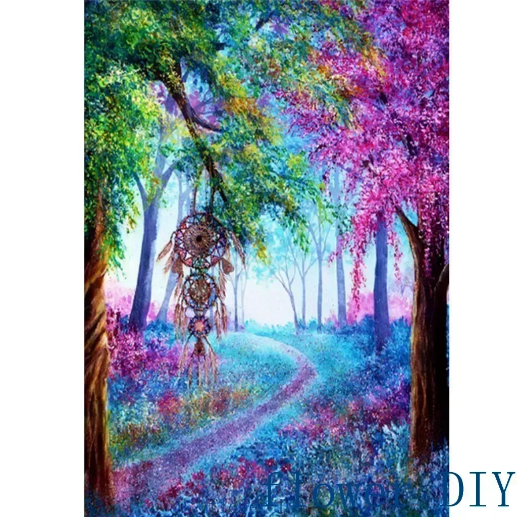 

Flower Diy3635-550- Cartoon Digital Oil Painting Moon Night Scene Filling Suitable For Adults Hand-painted Suit Handicraft 2