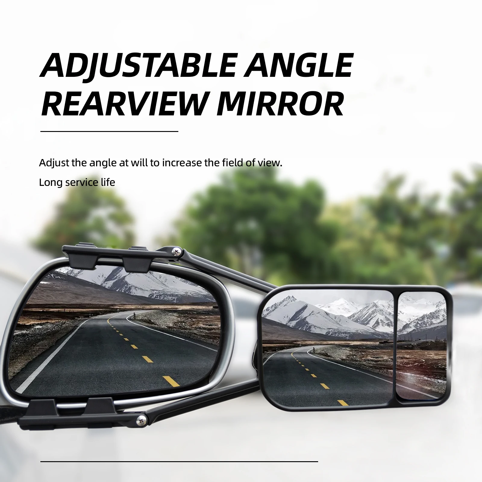 Car Extension Rear View Mirror Trailer Towing Mirror Clip-on Adjustable Towing Truck SUV Extension Dual Side View Wing Mirror