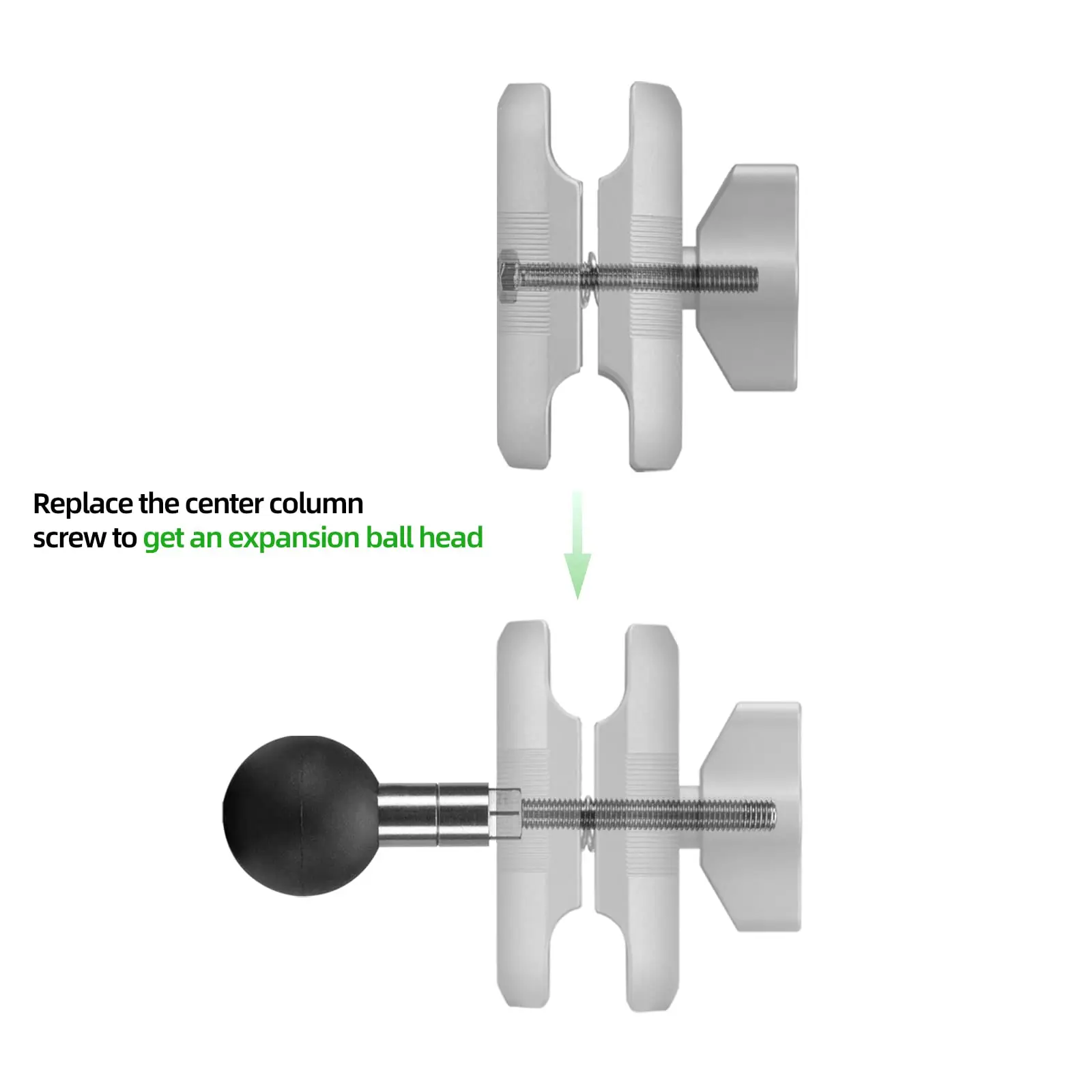 FANAUE Aluminiumlegierung Doppelsockelarm 25 MM/1 Zoll Kugelkopfhalterung Klemmhalterung für Fahrrad Motorrad Kamera für RAM MOUNTS – Detail 19