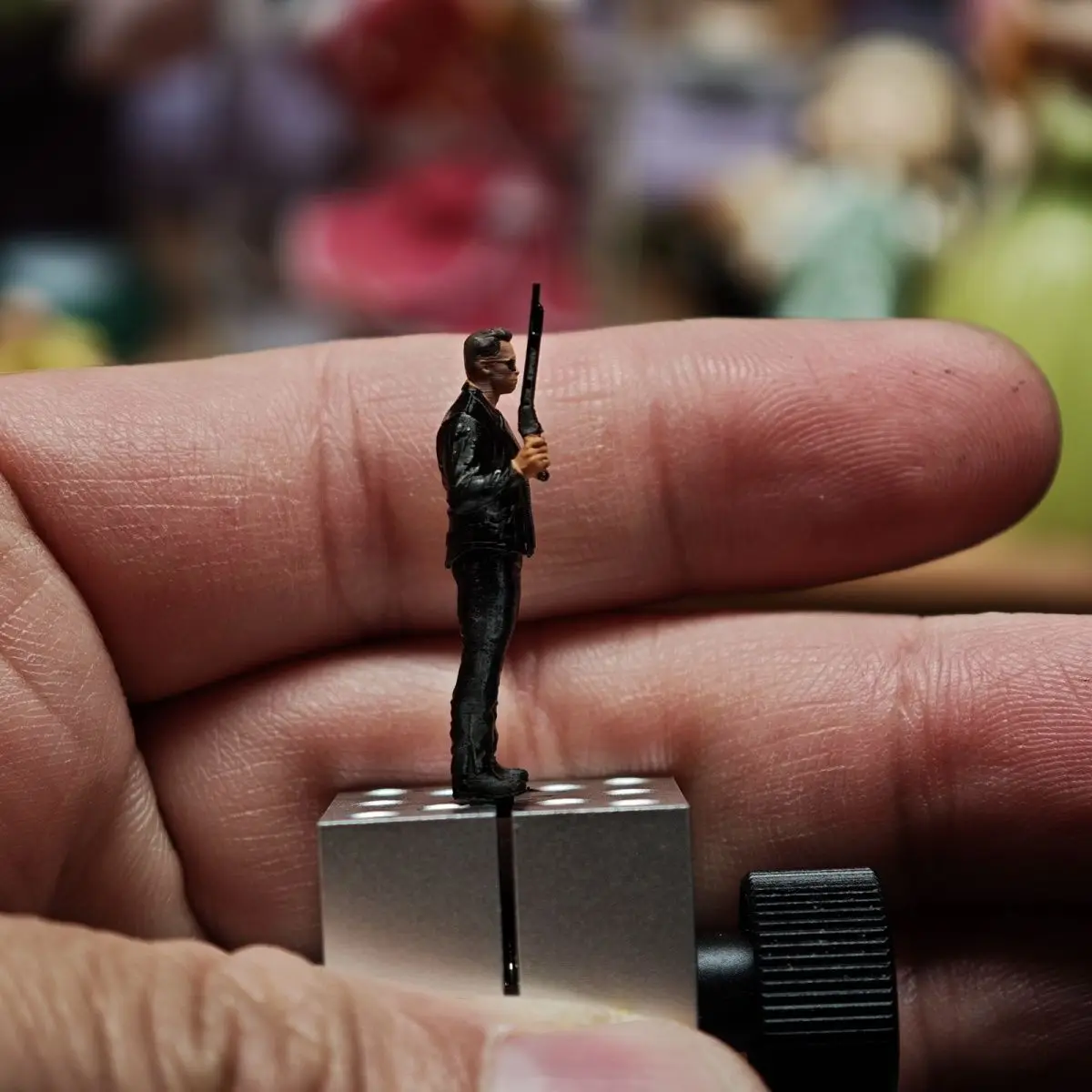 Figurines 1:64 en résine peinte à la main, modèle statique Terminator Diorama, bricolage