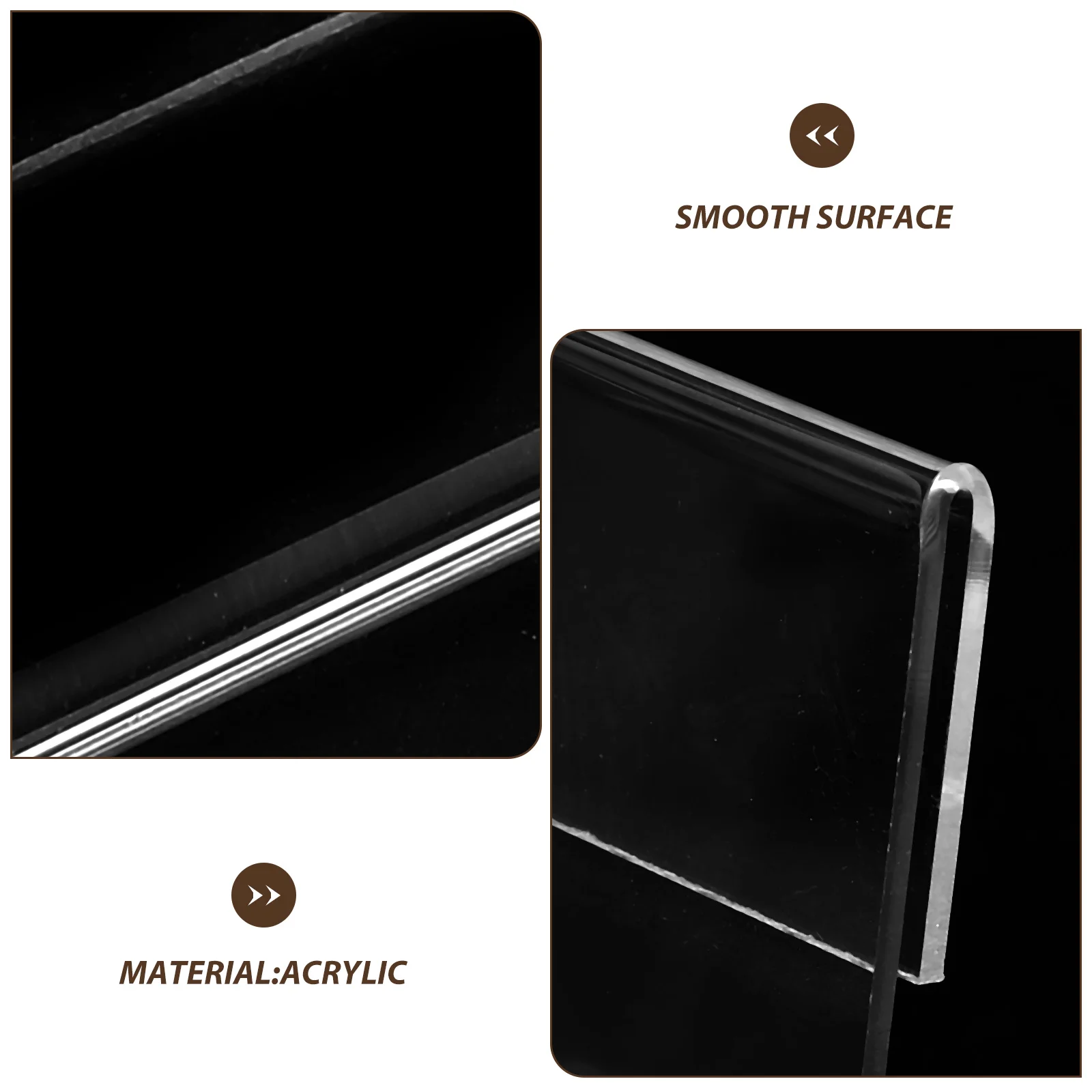 

6pcs Sturdy Flat Wear-Resistant Price Tag Holders Display Sign Stands For Supermarket Store Advertising Promotional Info