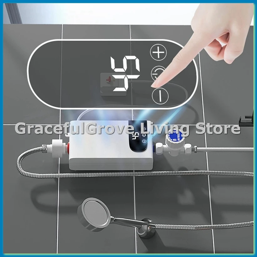 

Электрический водонагреватель мощностью 4500 Вт - быстрый мгновенный нагрев, компактный электрический водонагреватель с постоянной температурой, вилка стандарта ЕС - A33R