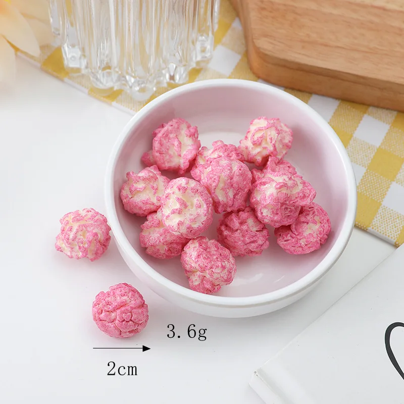 Simulatie Popcorn Model Kunstmatige Melkmaïskorrels PVC Nep Voedsel Dessert Winkelruit Display Props Keuken Decor 10st/lot