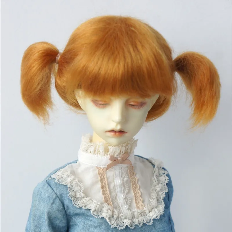 

JD203 3-4" 4-5" 5-6" 6-7" 7-8" 8-9" Twins short Pony Mohair BJD Wigs 1/12 / 1/ 1/6 1/4 1/3 YOSD MSD SD DOD Doll Accessories