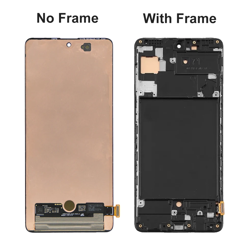 Super AMOLED A71 A715 A715F A715F/DS Display Screen Parts for Samsung Galaxy A71 LCD Display Touch Screen Digitizer Replacement