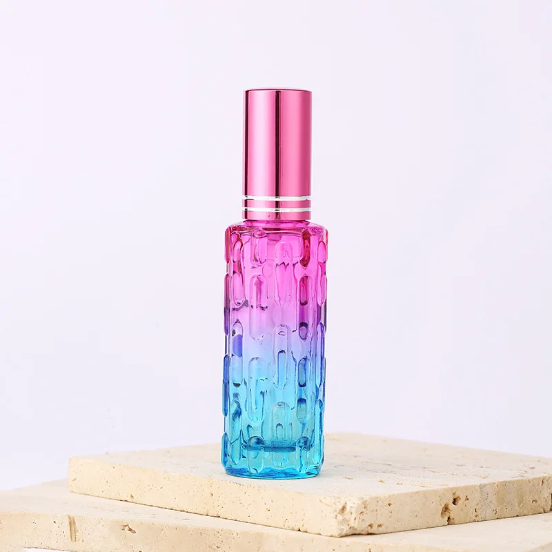 10ml Color Gradient Glass Portable Refillable Perfume Bottle Cosmetic Container Empty Spray Atomizer Travel Bottle Sample Vial