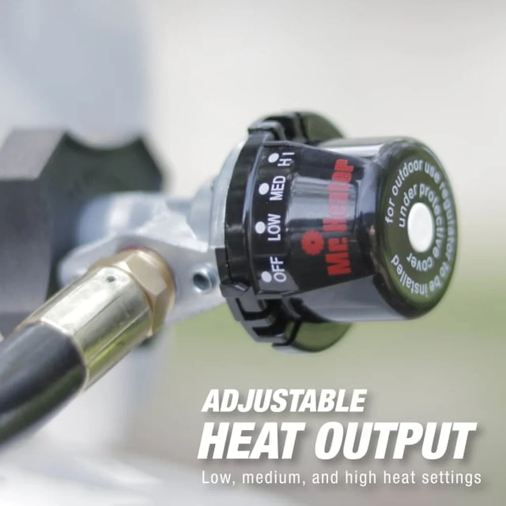 Aquecedor externo de propano radiante de 15000 BTU com regador ajustável e desligamento de segurança para locais de trabalho, acampamentos