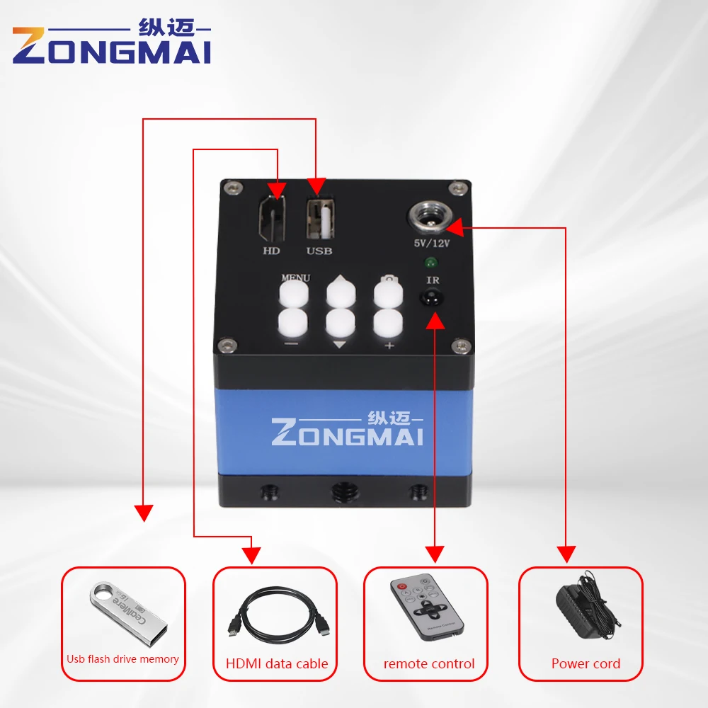 HDMI микроскоп высокой четкости, промышленная камера, камера видеонаблюдения, высокоскоростная, 60 кадров, проверка ремонта