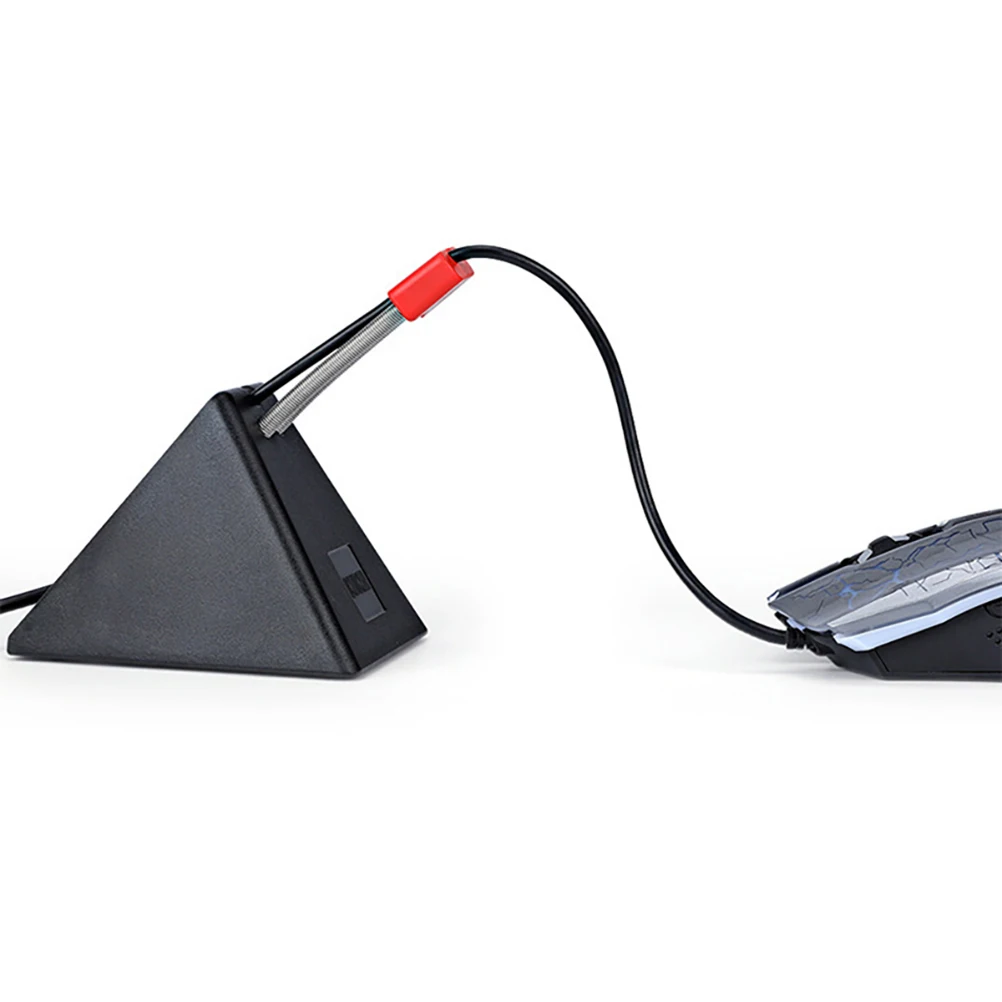 

Gaming Mouse Cable Holder Adjustable Length Spring Anti-Slip Base Desktop Cable Management System Mouse Cord Management Support