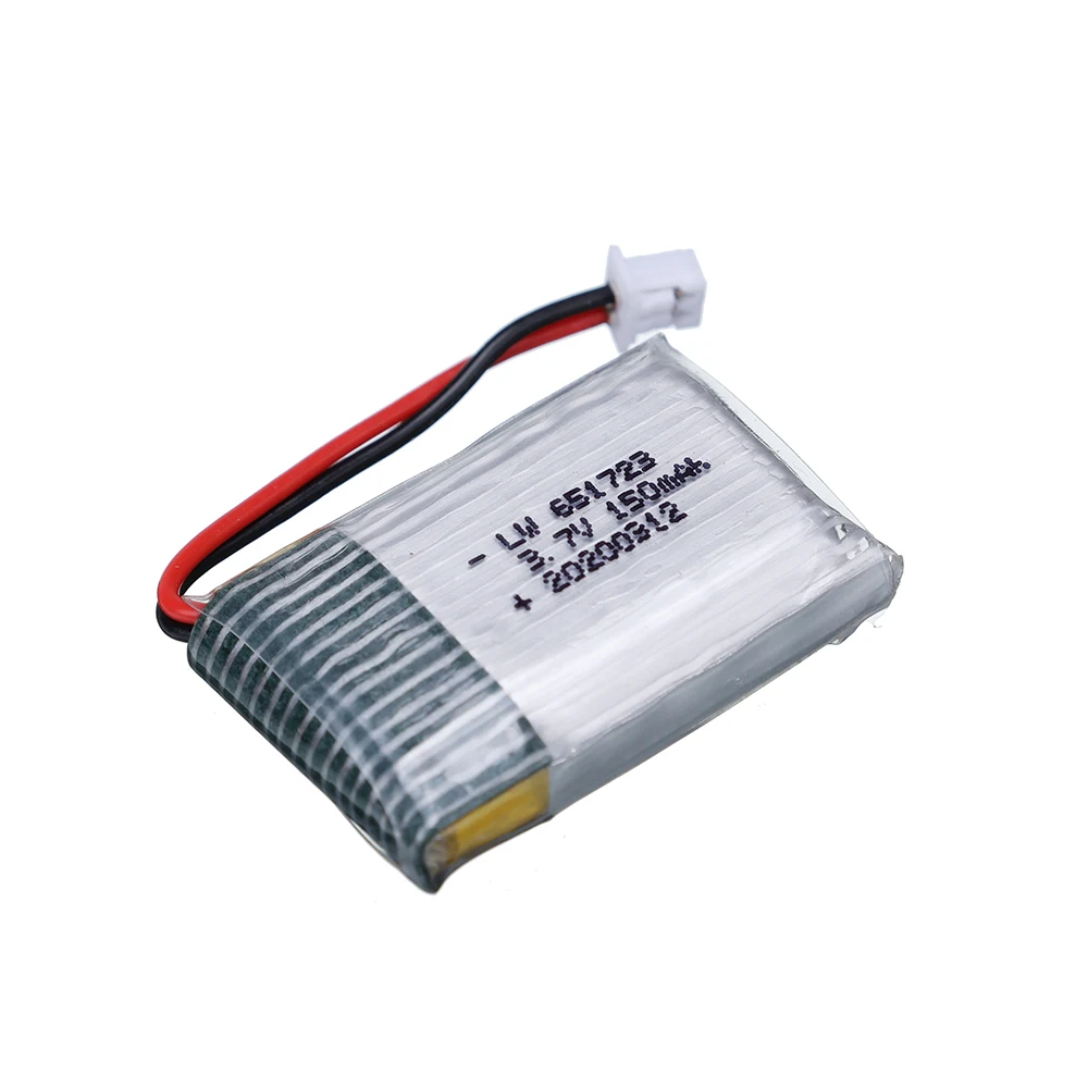 3.7v 150mAh 651723 For H20 RC Quadcopter Drone Spare parts 3.7v Lipo Battery for H20 Battery for Toy Helicopter