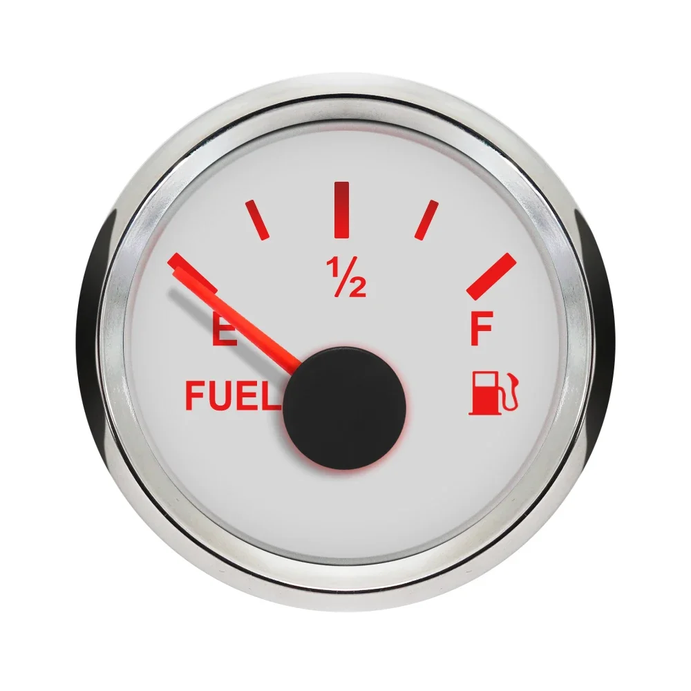 ELING Universal 52mm Fuel Level Gauge Meter 0-90ohm Signal Waterproof And Dustproof Gauge stainless for Car Truck Boat