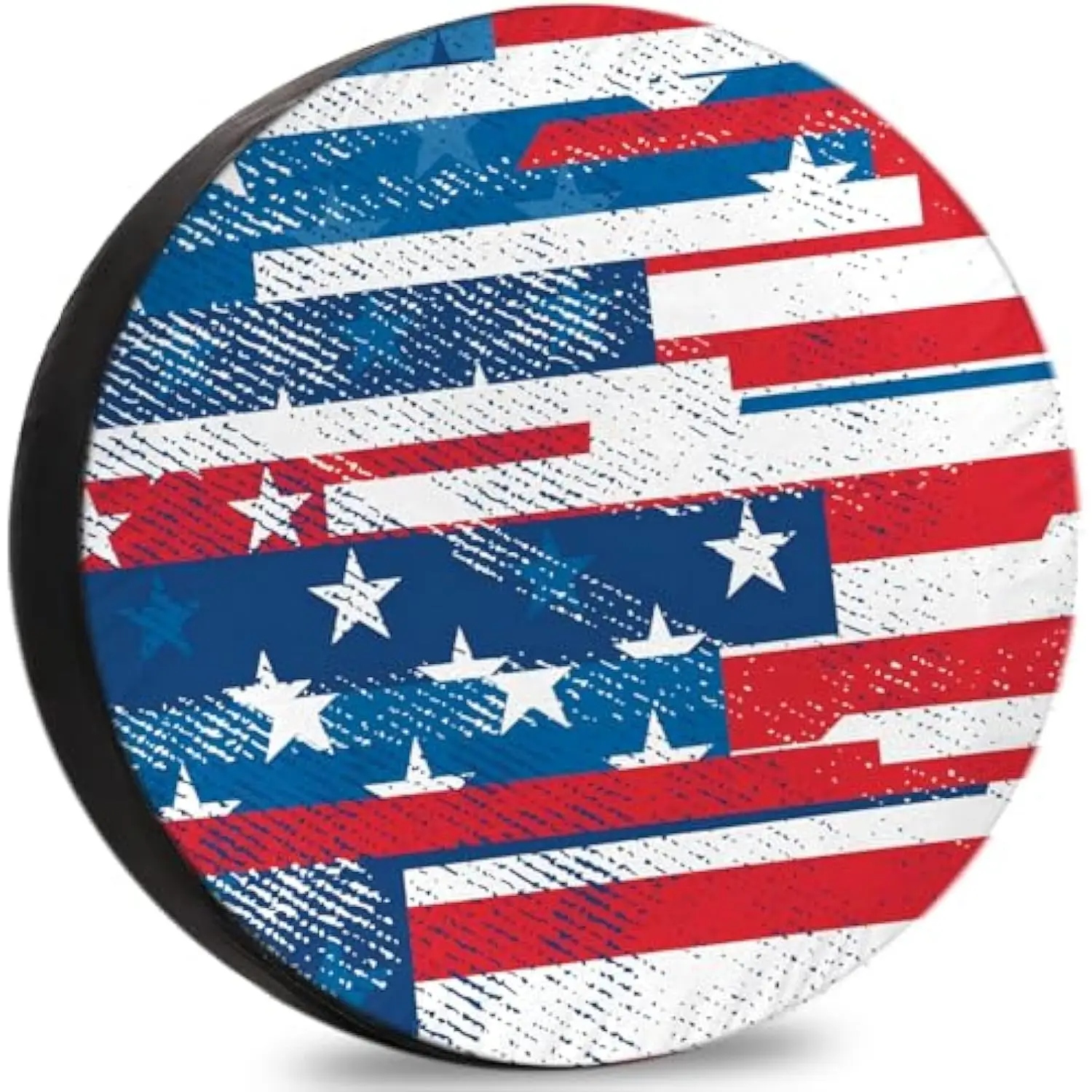 غطاء إطار العلم الأمريكي المتعثر لواقي العجلات الاحتياطية لمقطورة RV SUV مقاوم للعوامل الجوية مقاس 16 بوصة #1