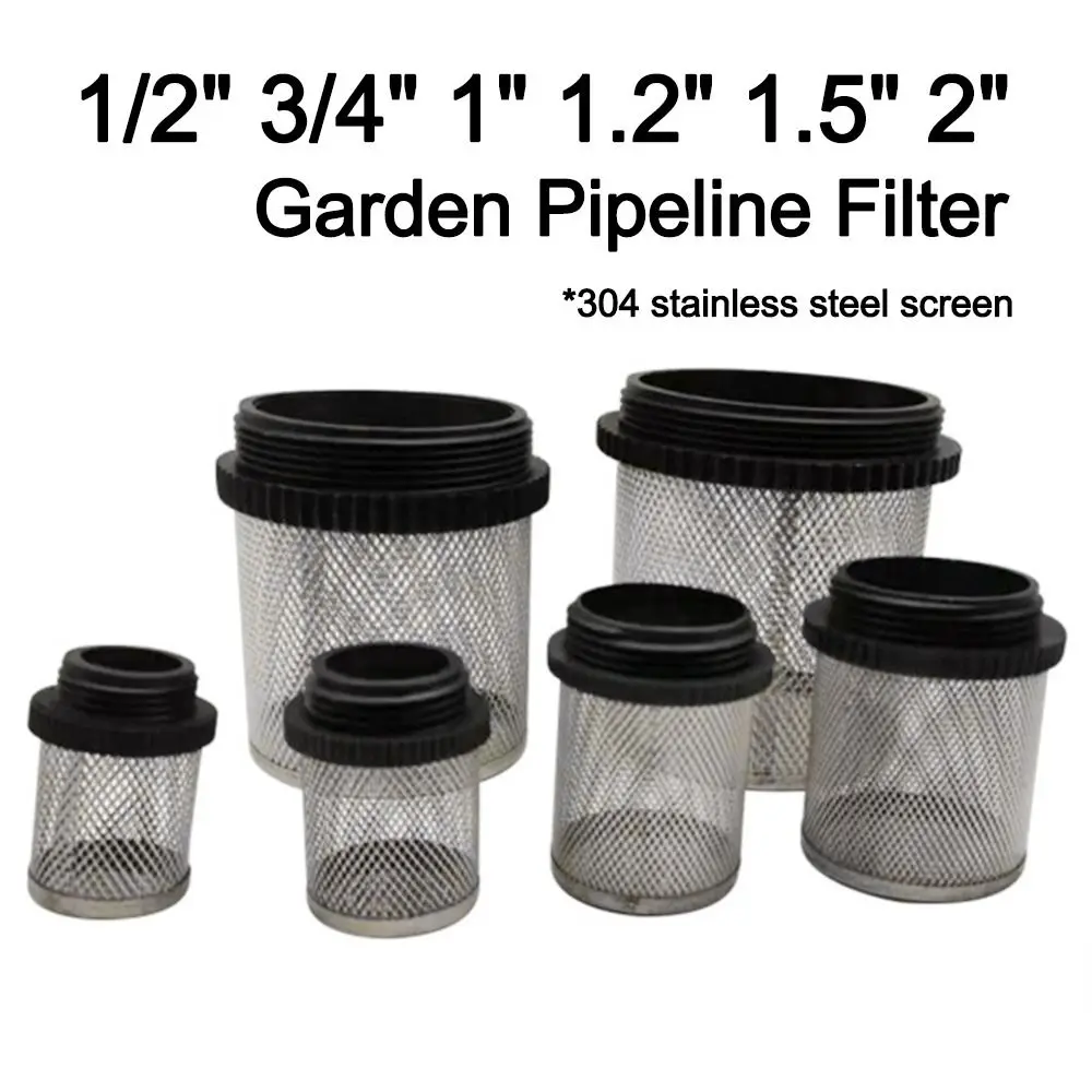 1Pc Water Clean Hose Filter Joint Percolator 304 Stainless Steel Water Pump Filter 1/2''~2'' Water Pump Fitting