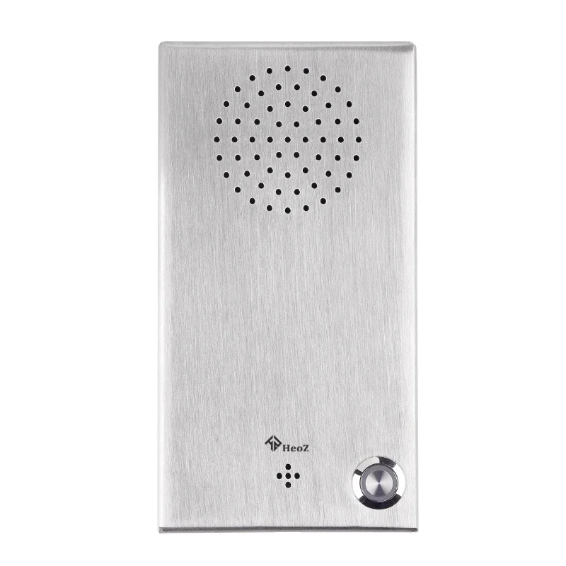 Sistema de intercomunicación de ascensor de emergencia con cable Ip Tcp para exteriores, botón pulsador Voip empotrado, teléfono de punto a punto para estacionamiento