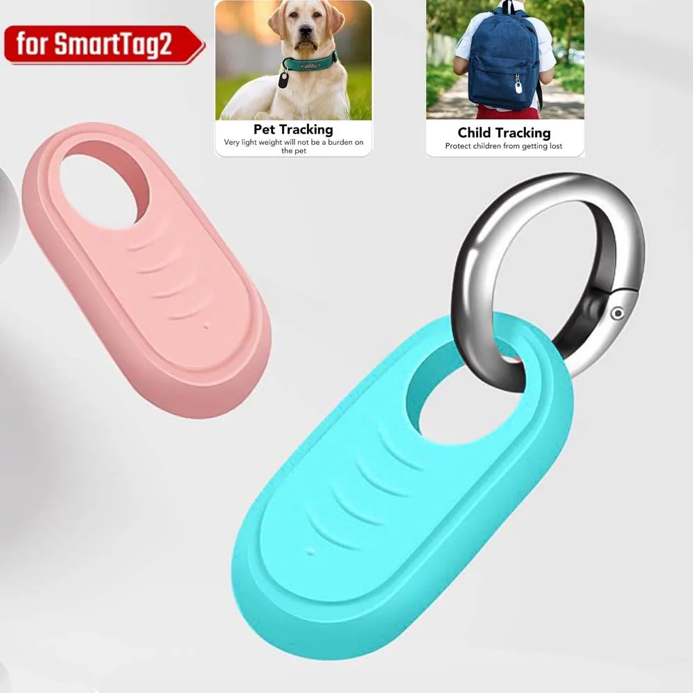 1PCS NEUE Silikon Fall Mit Schlüsselbund Anti-Drop Abdeckung Shell Für Samsung Galaxy Smart Tag 2 Waschbar Weiche schutzhülle Skins