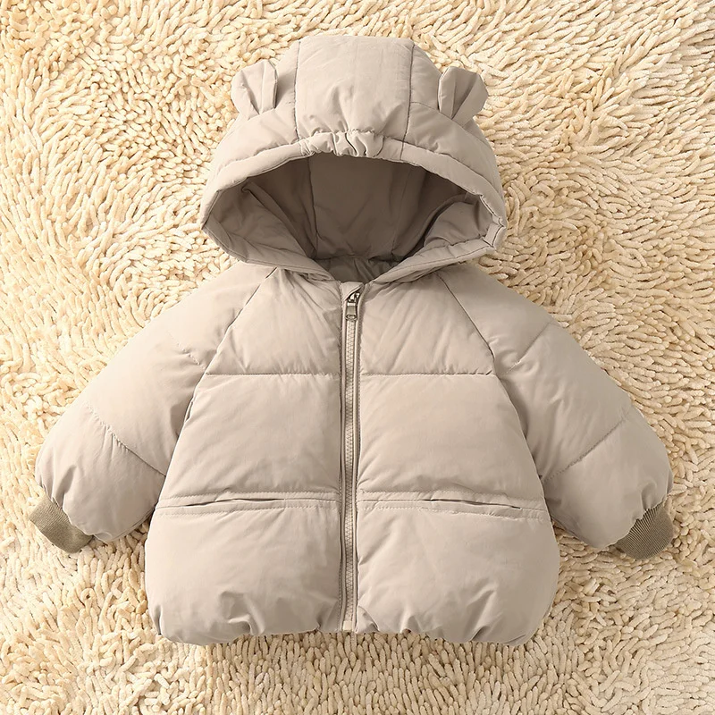 Winter Thick Warm Jackets Autumn Big Kids Padded Down Cotton Clothes Boys Girls Hooded Parka Coats Children Outerwear 2-6 Years