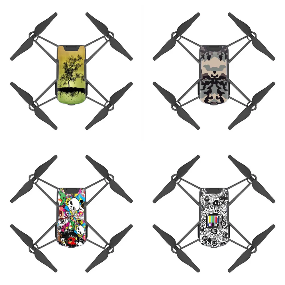 skulls Colorful PVC Stickers For DJI TELLO Waterproof Skin for Drone Body Arm Remote Control Protector for DJI TELLO accessories