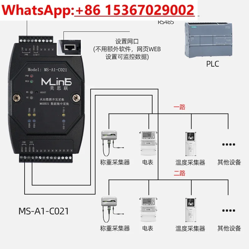 ModbusRTU485 data set collector register coil remapping large cache slave concurrent acquisition