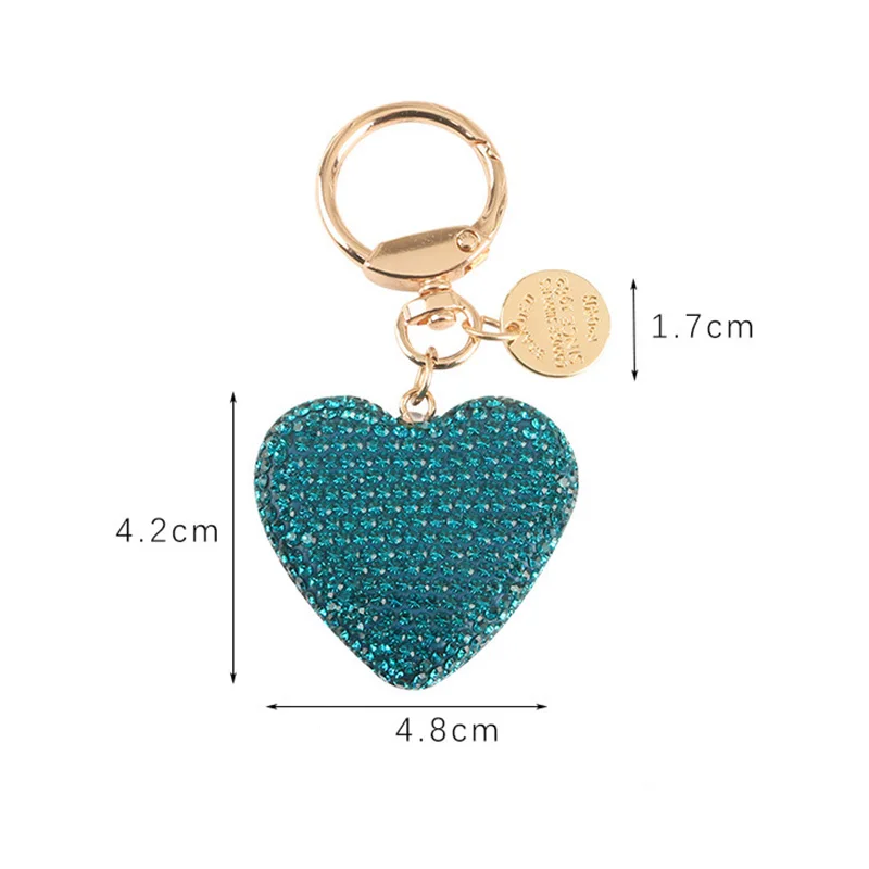 Multicolor Rhinestone Crystal Ball Car Keychain Leather Strap Charm Pendant Key Ring Women Men Car Key Chains Fashion Jewelry