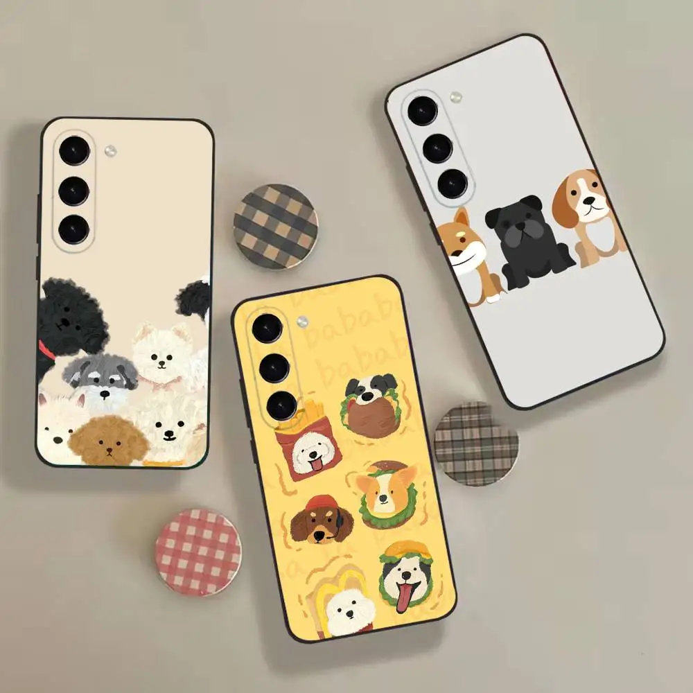 Cute Coin Dog For Samsung Galaxy A 73,72,51,53,52,71,22,J7,8,9 Black Cover fashion phone cases