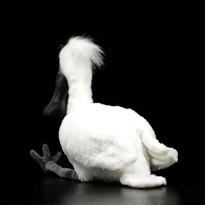 Jouet en peluche à visage noir pour enfants, Spoonbill, Platalea, Leucorodia, modèle animal au beurre, cadeau super mignon, simulation réelle, 30cm