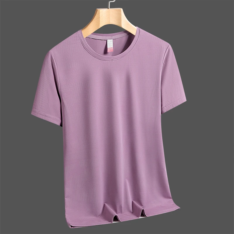 Outdoor Running Fitness Sports Leisure Trendy T-shirt for Couples Ice Silk Sweatshirt Quick Drying Lightweight Breathable Tshirt