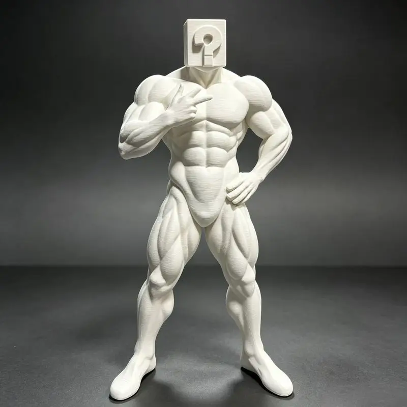 Fitness, Beauty Model, Mysterious Figure, Muscular Man Statue Figurine, 20cm, Colorable