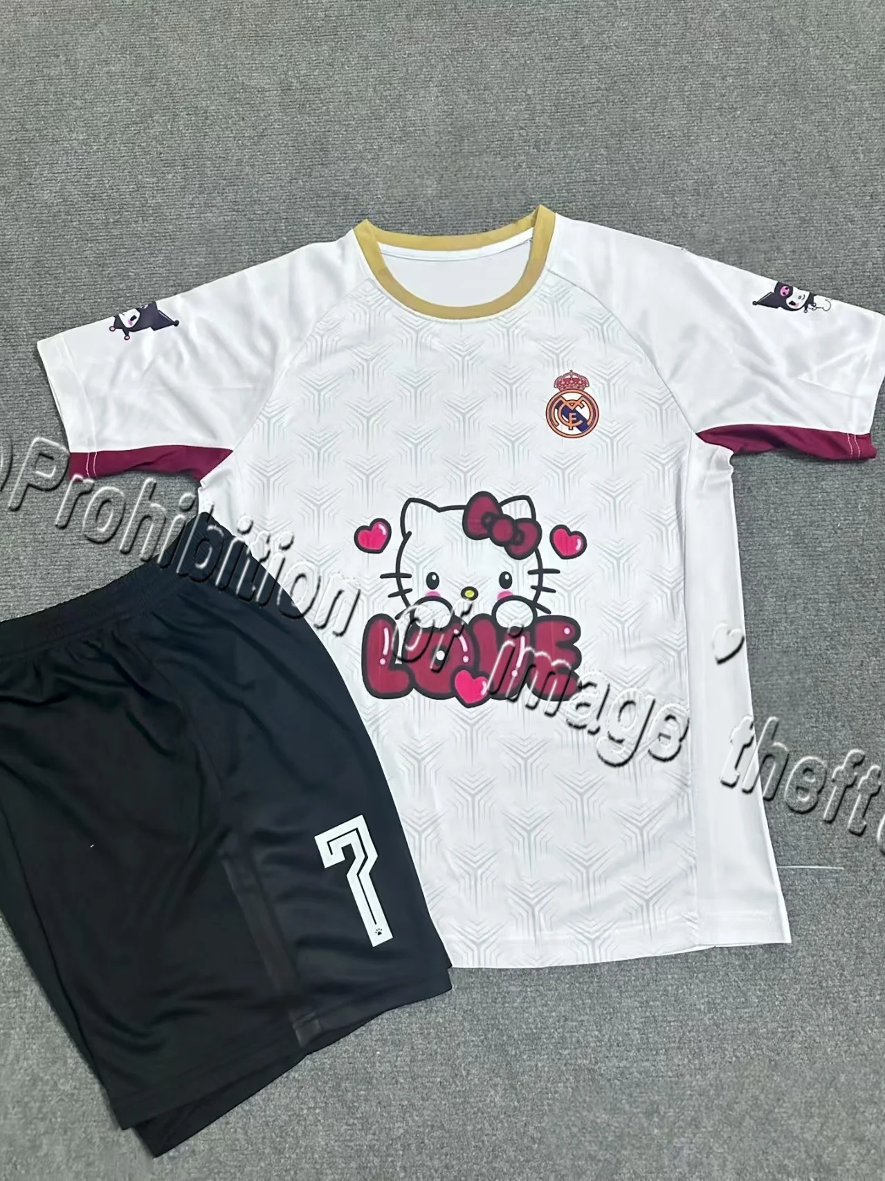 

25/26 Лидер продаж Hello Kitty волейбольные футбольные шорты с короткими рукавами 3D быстросохнущие мужские и женские комплекты из двух предметов для бега