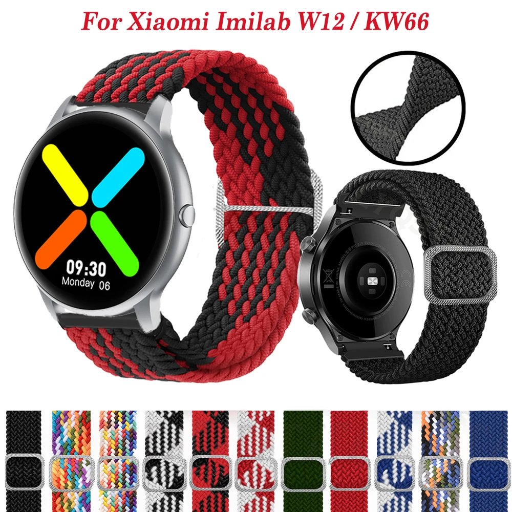 22mm Watchband For Imilab kW66 Smart Strap Nylon Wristband For Xiaomi Imilab W12 For COLMI P15 16 18/Land2 Watch Bracelet Correa