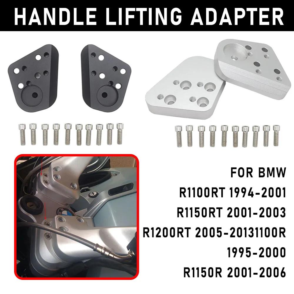 

Motorcycle Aluminum Handlebar Risers Height up Adapters For BMW R1200RT R1150RT R1100RT R1100R R1150R R 1100 1150 1200 RT