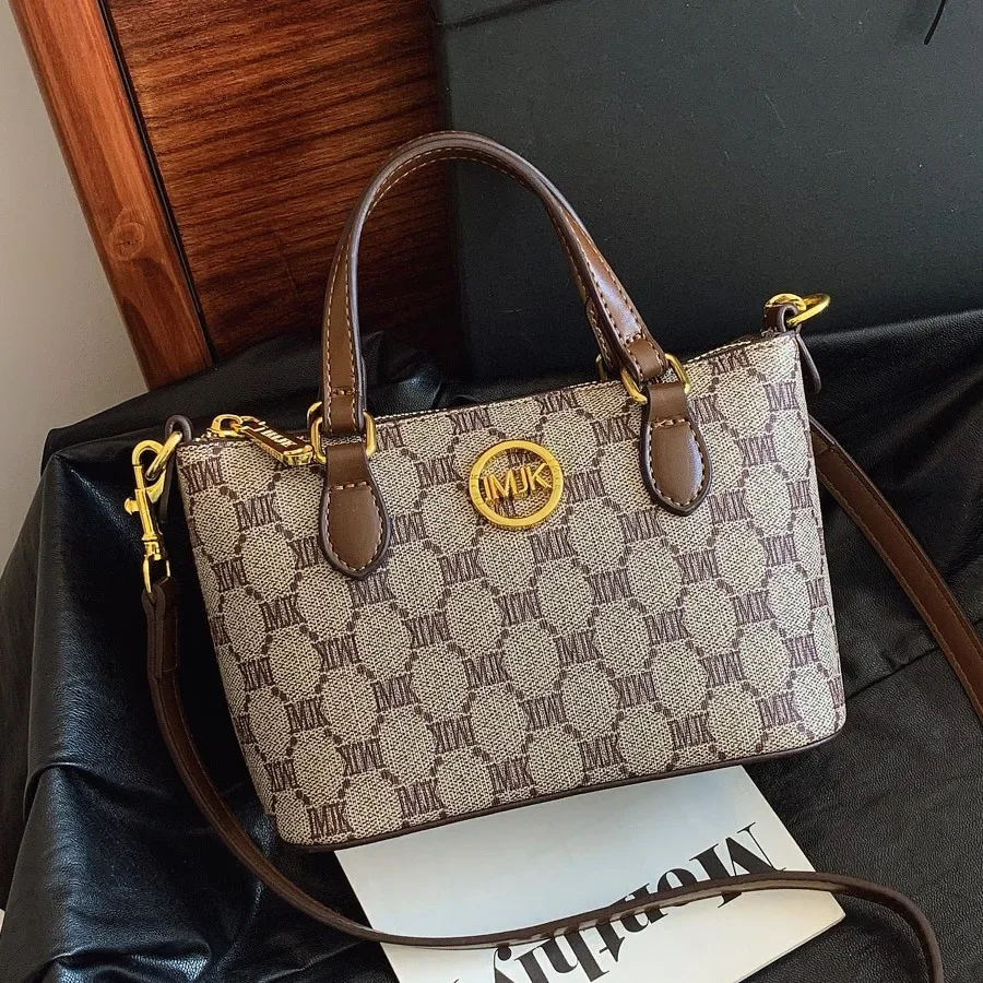 

Дизайнерская женская сумка через плечо с винтажным принтом, регулируемый ремень через плечо с верхней ручкой, минималистичный кошелек «день-ночь»