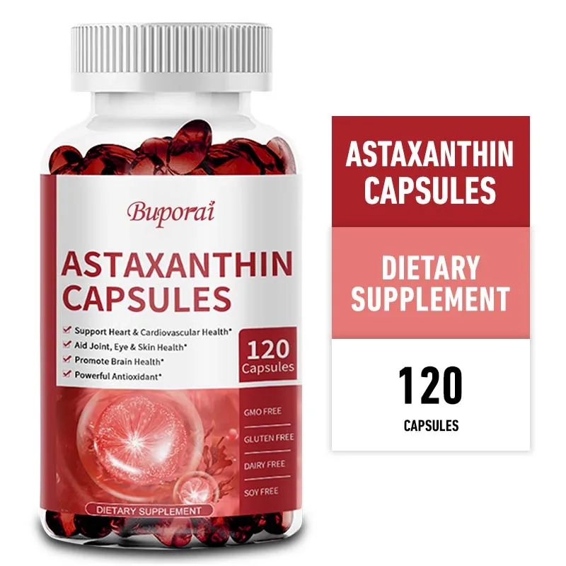 

Astaxanthin Capsules Supplement - Contains Antarctic Krill Oil To Support Eye, Skin, Joint and Immune System Health, Antioxidant