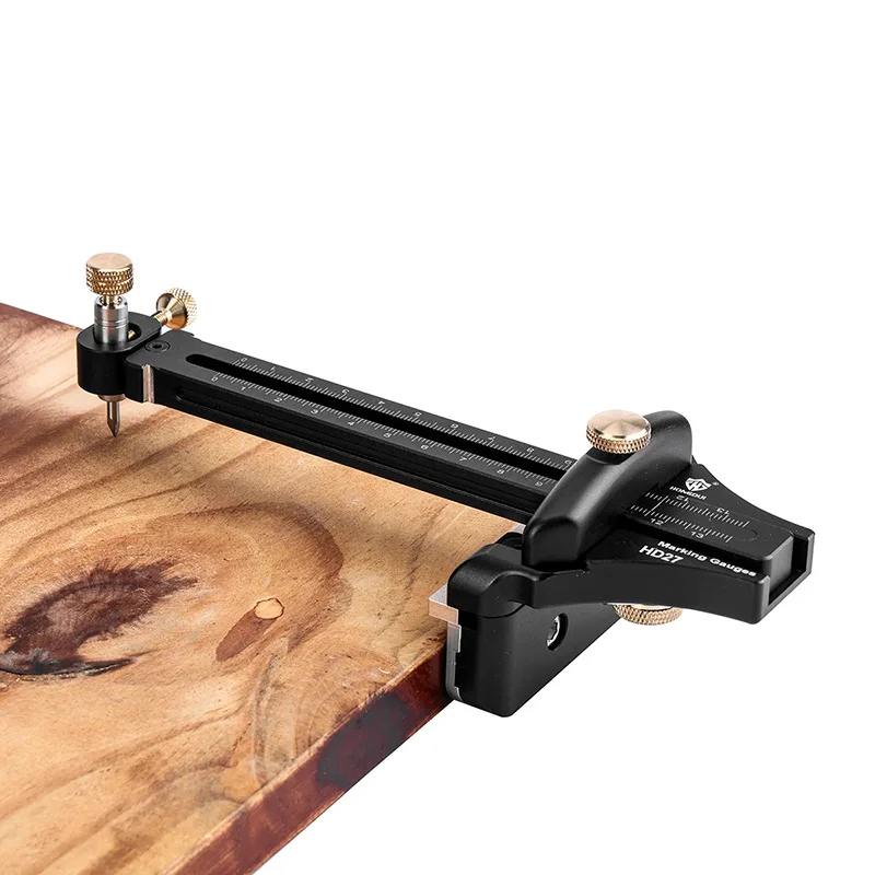 HONGDUI HD27 Cassetto di linea Scriber per la lavorazione del legno Righello di linea di marcatura in lega di alluminio Compatibilità versatile